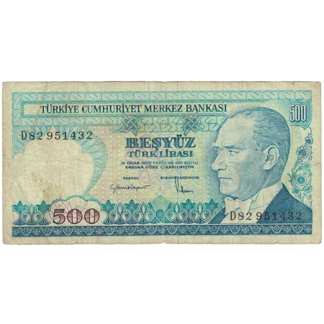 [#194258] Banknote, Turkey, 500 Lira, 1983, KM:195, VG