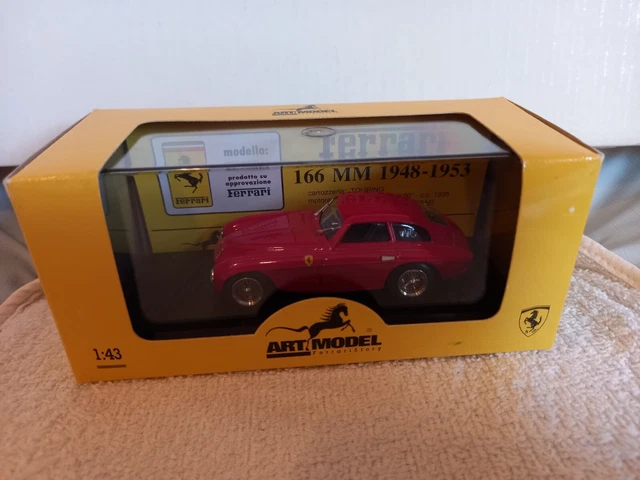 Miniature Ferrari 166 MM Jaune 1/43 ART MODEL - N°27 Le Mans 1948-1953 NEUF