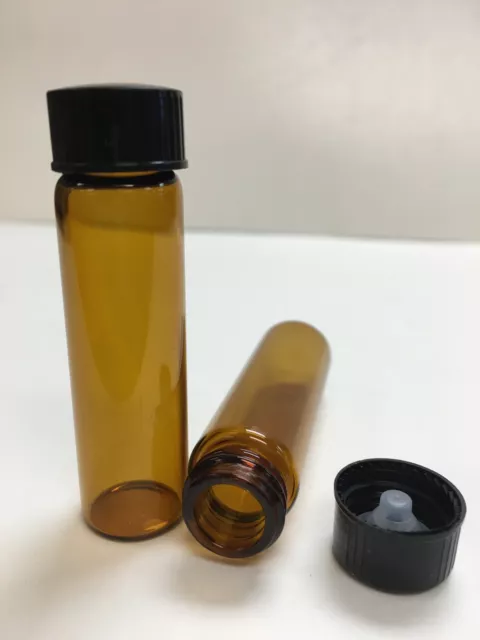 72 pièces 2 flacons en verre ambre Dram avec bouchons à vis (17 mm x 60 mm)