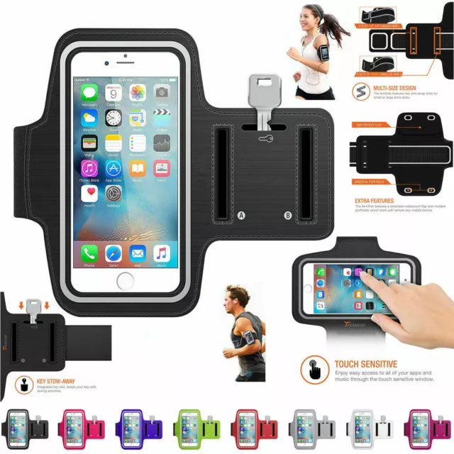 Sports Arm Band Mobile Phone Holder Bag Running Gym Armband Exercise All Phones