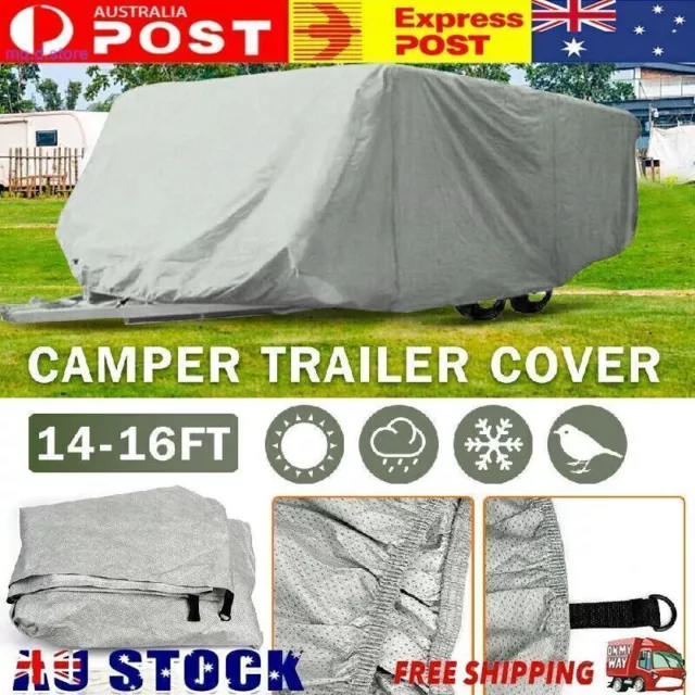 14-16 ft 4.3-4.7m Camper Trailer Cover Jayco Swan Free Chocks RV Caravan Camping