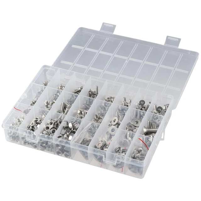 Metric Bolt Assortment M2.5 M3 M4 M5 M6 M8 Socket Head Cap Screws Bolts, 304 Stainless Steel Hex Socket Cap Machine Screws, Full Thread, Allen Socket Drive, 196Pcs - View #5