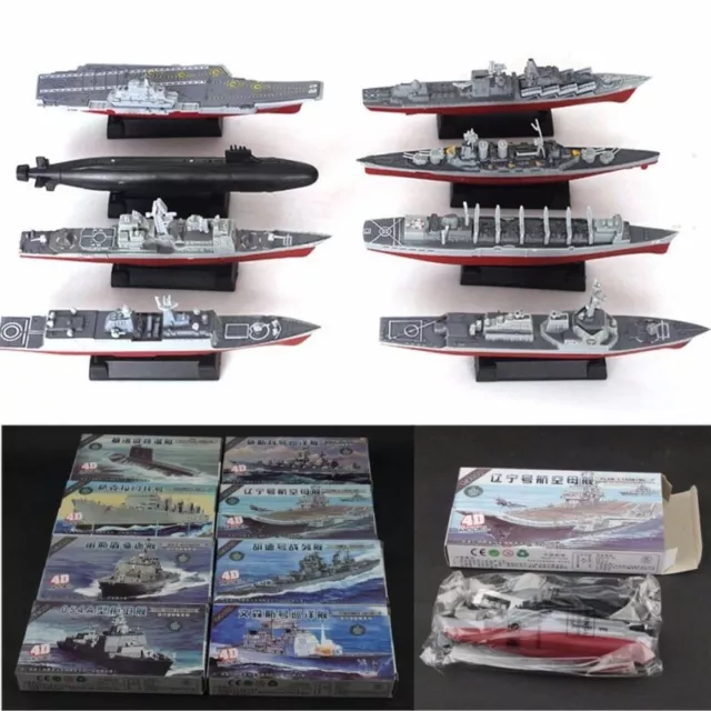 Unique 8pcsset 4D Battleship Submarine Model Kit Unleash Your Creativity