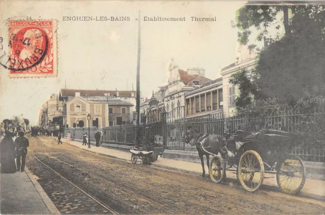 Cpa 95 Enghien Les Bains Etablissement Thermal