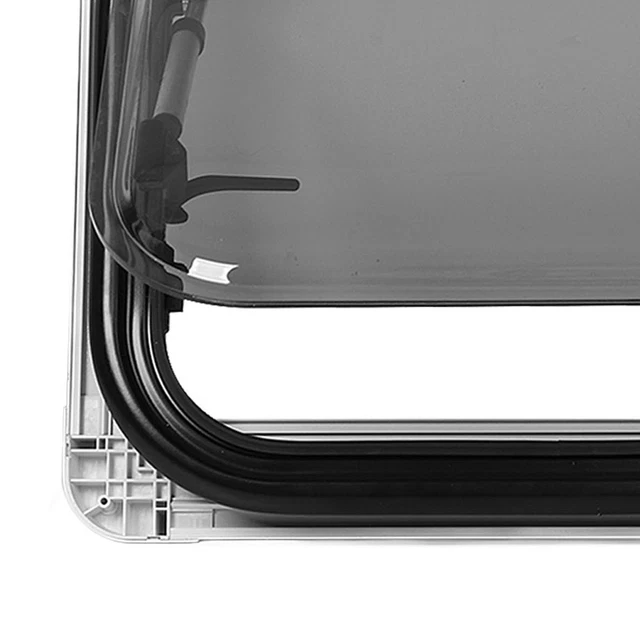 RV Skylight Window Double Layer RV Push Out Window Rounded Acrylic