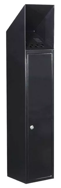 Qualarc WF-L1028S Newark Free Standing Cigarette Ash Receptacle,Black