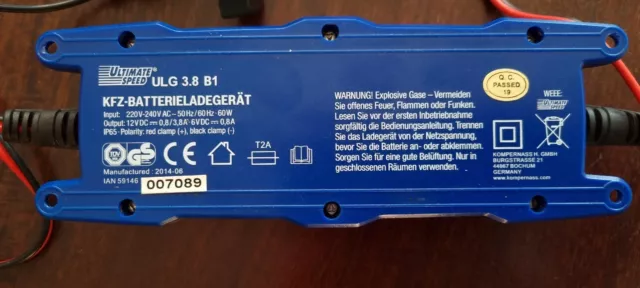 Kfz-Batterieladegerät ULG 3.8 B1 - 6V oder 12V 3