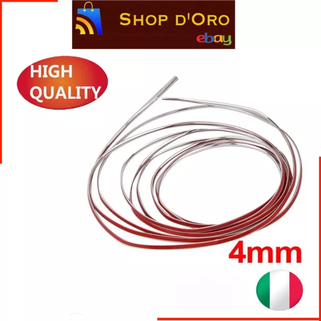 3m*4mm Striscia Cromata Adesiva Decorazione Interna Esterna Auto Nuovo 2