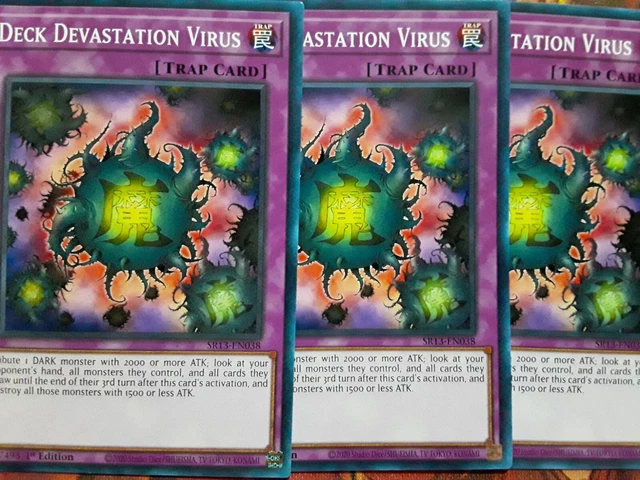 Yugioh Deck Devastation Virus X3 Common SR13-EN038 1st Near Mint Playset