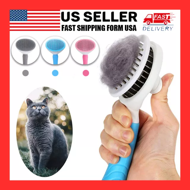 Self-Cleaning Slicker Brush for Dogs Cats Pet Grooming Brush Cat Grooming Brush