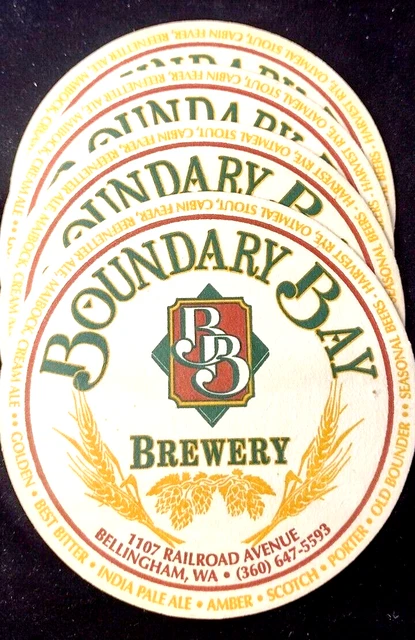 Lot 4 Beer Coasters Boundary Bay Brewery Bellingham WA Washington Northwest 4"