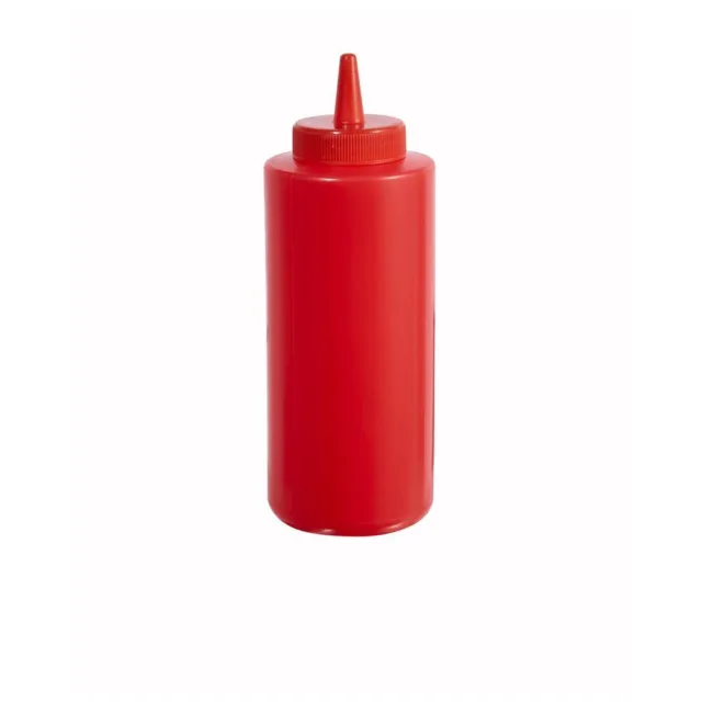 Winco PSB-08R, 8-Ounce Red Plastic Squeeze Bottle