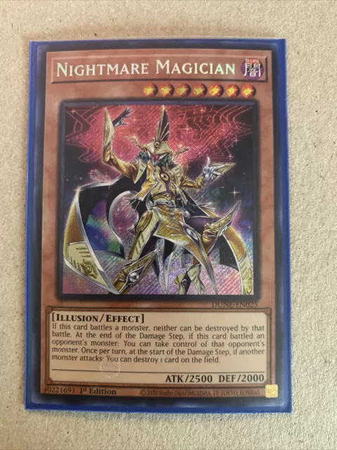 Yugioh - Nightmare Magician - DUNE-EN025 - Secret Rare - 1st Edition - NM!