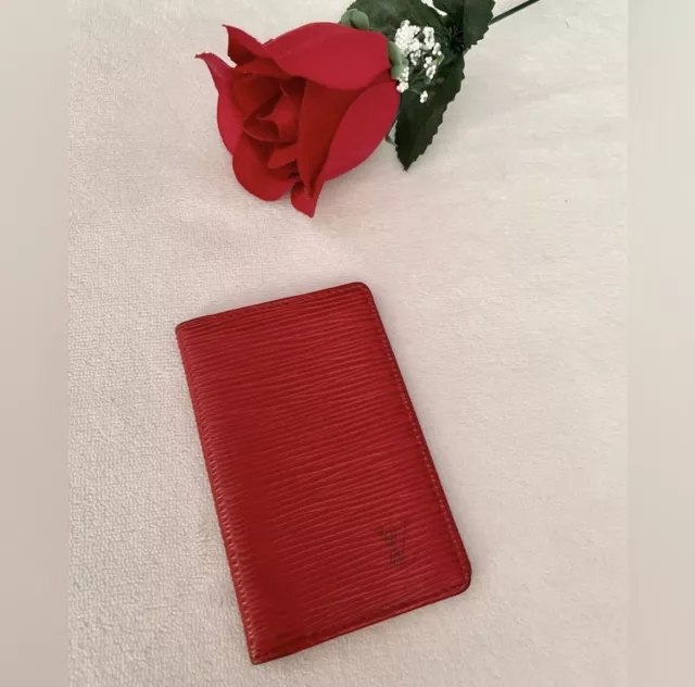 Louis Vuitton Vintage Red Epi De Poche Card Pass Case