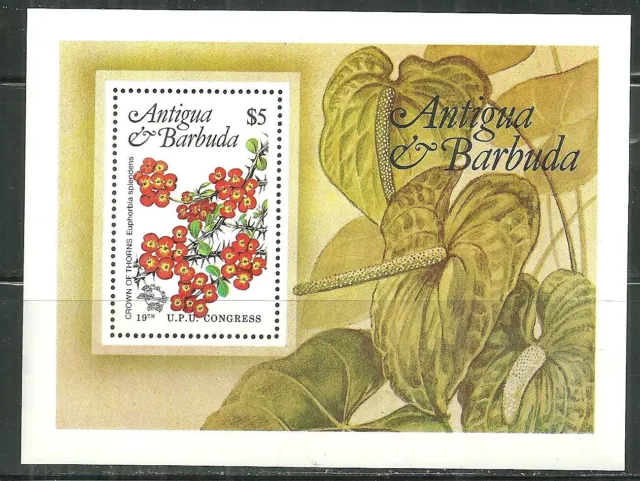 Antigua 759 Mnh Souvenir Sheet Local Flowers [1984]**