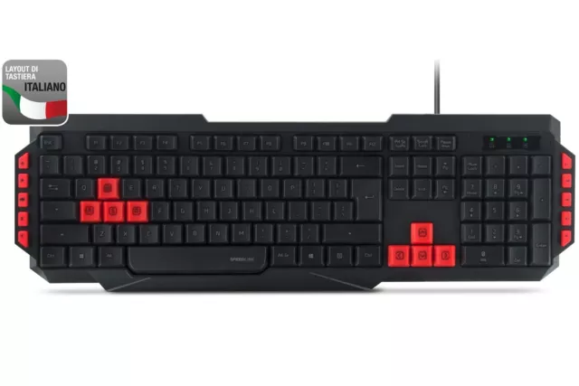 Speedlink LUDICIUM USB Gaming Tastatur QWERTY Italien IT ITA Keyboard-Layout