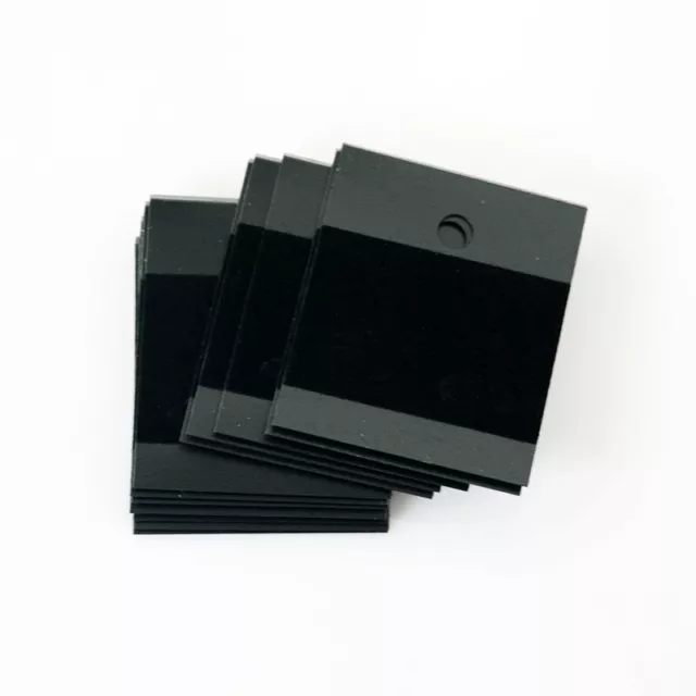 100pcs Black Velvet Jewelry Earring Studs Display Holder Hanging Cards Flocked