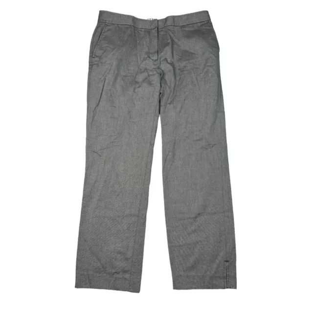 Orvis Chino Straight Leg Ankle Trouser Pants Mid Rise Stretch Gray Womens 10