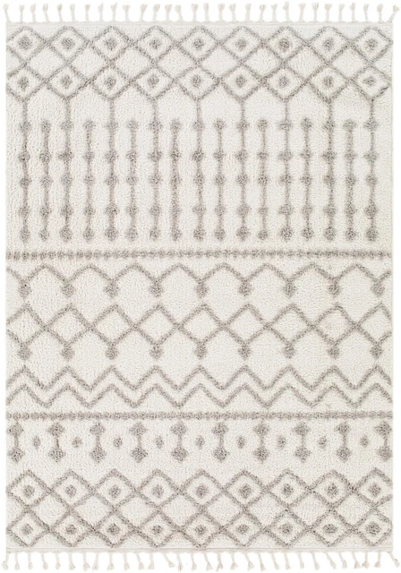 Surya Global Alhambra Polyester 6'7" x 9' Area Rugs In Light Grey AHB2309-679