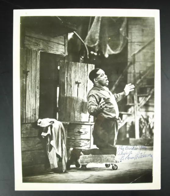 Autografo Fotografia Firmata Attore Cinema Levern Hutcherson Porgy & Bess 1930