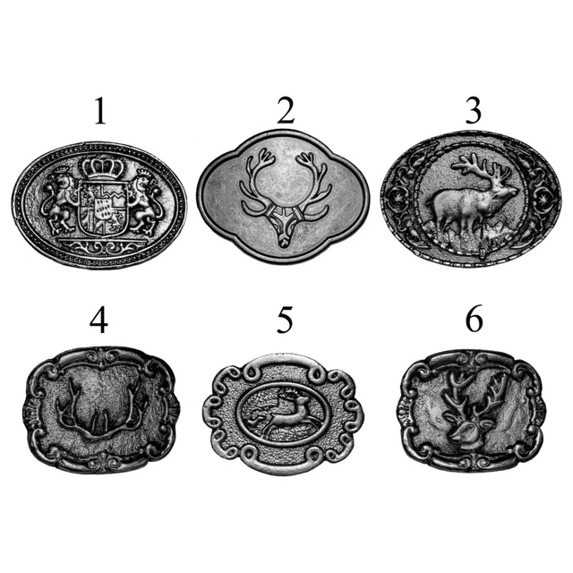 Hartmann-Knöpfe Grembiuli per costume tradizionale Dirndl, chiusura con fibbia, in metallo, 80 mm x 40 mm (1 pezzo