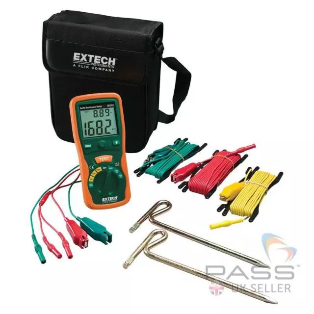 Extech 382252 Earth Ground Resistance Tester Kit - 20 to 2000Ω