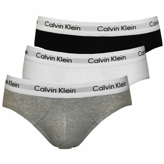 CALVIN KLEIN INTIMO uomo 3 Pack slip nero bianco grigio EUR 40 99