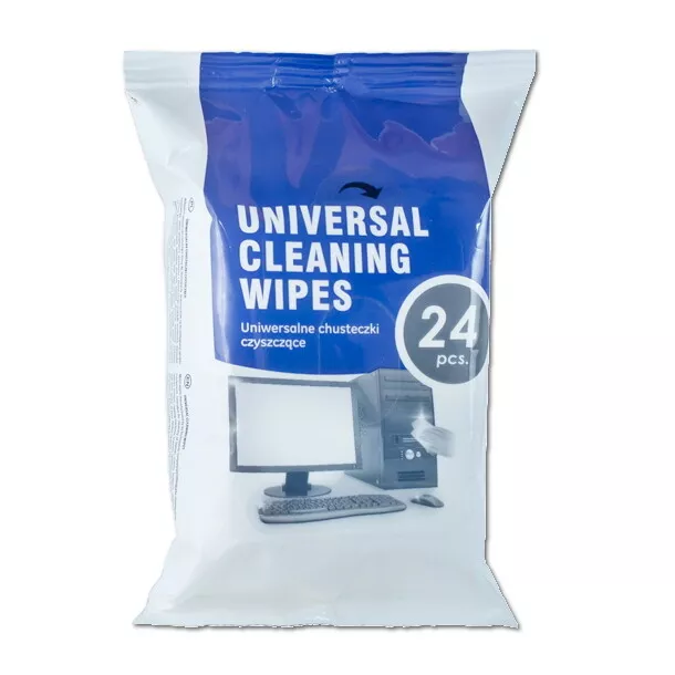 Lingettes Nettoyantes Humides Universelles - Paquet Lot de 24 -