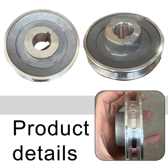 Poulie Moteur En Aluminium Type A - 100 Mm - Pour Transmission Par Courroie - Neuf