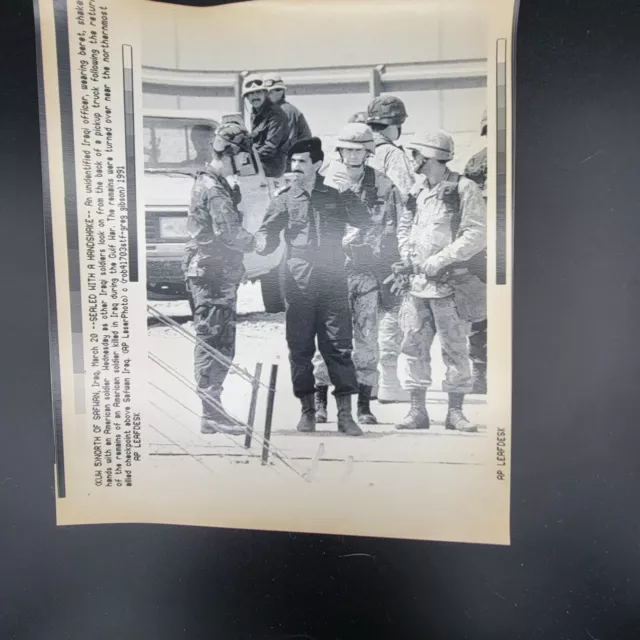 Sealed with a Handshake AP Leaf Desk Press Photos Gulf War 1991 Iraq