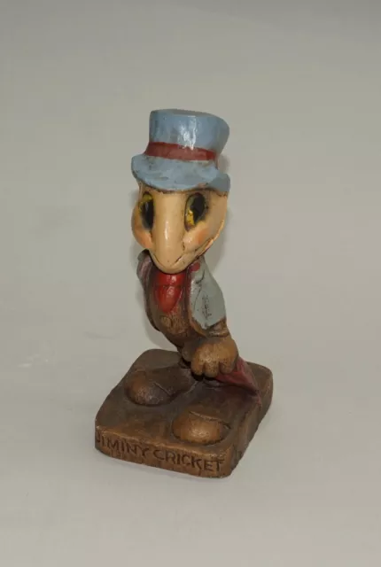 1940S Walt Disney Jiminy Cricket Syroco 4 1/2" Tall Nice No Cracks Or Chips
