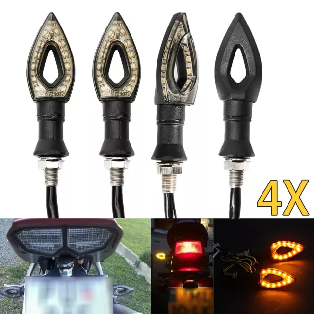 4x Amber LED Turn Signals For Honda VTX 1300 1800 C R S RETRO VT750 VT1100 VLX