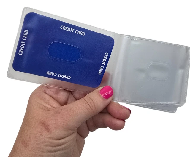 replacement plastic credit card insert sleeves Amazon.com: valonic credit card sleeves - 12-pack - sturdy transparent plastic  sleeves