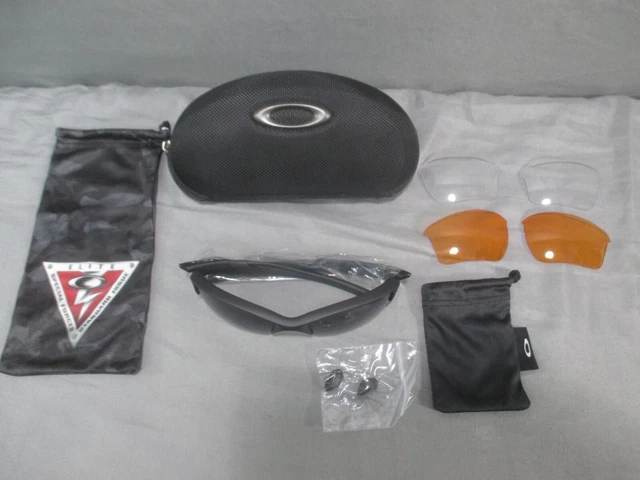Oakley HALF JACKET 2.0 Special Forces Sunglasses w/ Case Matte Black 1990's