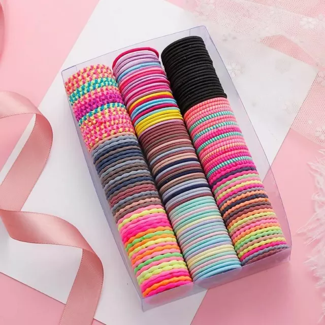 50PCS / Lotto Ragazze Carino Colorati Basic Elastici per Capelli Cravatta Gomma