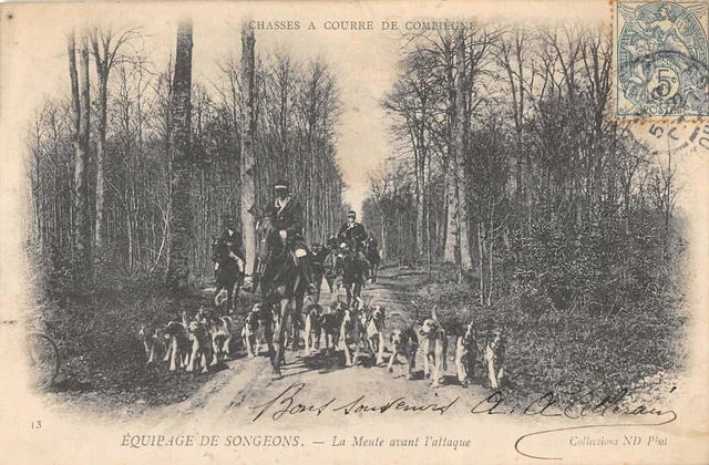Carte Postale Ancienne - Compiègne (60) - Chasse à Courre - Équipage De Françport - Vers 1900