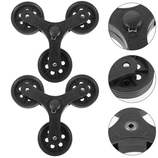 1 paio di carrelli a mano ruote carrello della spesa Casters triangolo di plastica ruote carrello bagagli