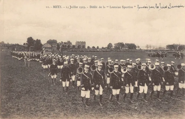 Cpa 57 Metz 14 Juillet 1919 Defile De La Lorraine Sportive