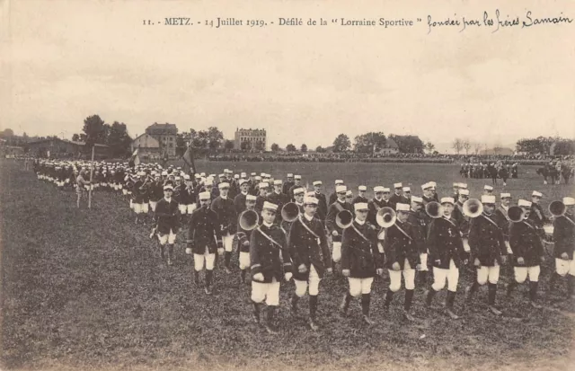 Cpa 57 Metz July 14, 1919 Sport Lorraine Parade