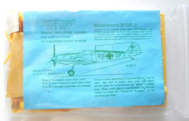 Messerschmitt Bf 109T-2 1/72 Uncle Les's Resin Conversion