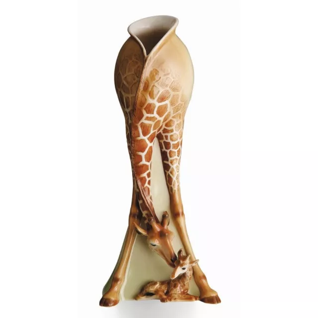 Endless Beauty Franz Porcelain "Giraffe Mother & Baby" "Mother's Love" Vase