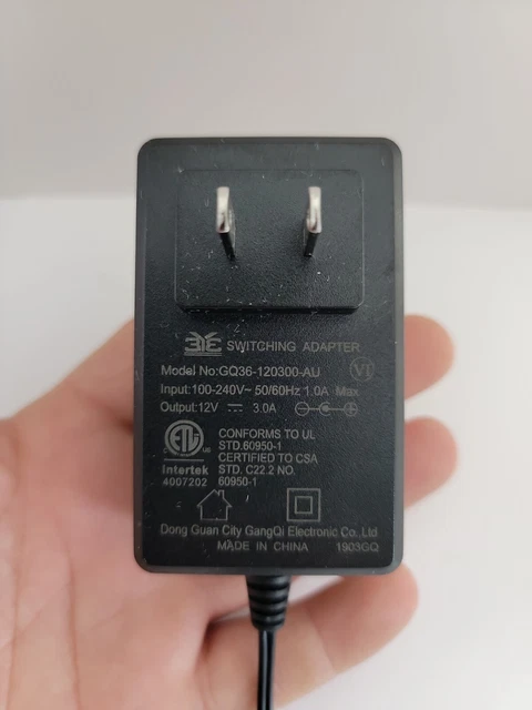 Model GQ36-120300-AC AC Adapter 12V 3A Power Supply With US Plug