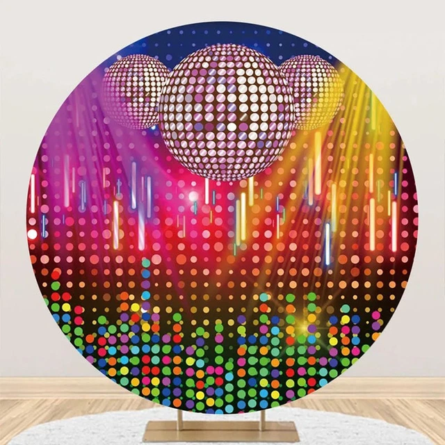 COLORFUL DYNAMIC DISCO Round Dance Party Backdrop $37.94 - PicClick AU