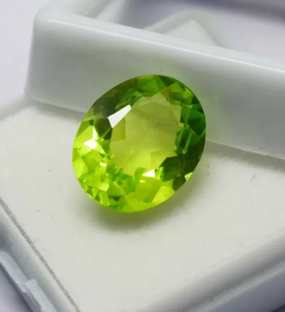 10 Ct Natural Peridot Gemstone Green Color Oval Shape Certified Loose Gemstone