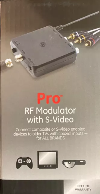 NEUF GE Pro RF Modulateur avec S-Vidéo pour toutes les marques - Livraison gratuite