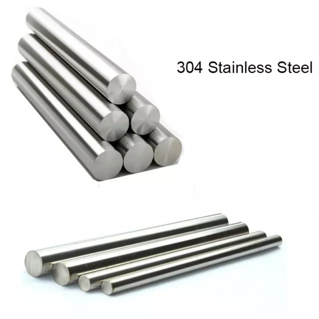 Length 125mm-500mm 304 Stainless Steel Round Metal Bar Dia 3mm-14mm Solid Rod