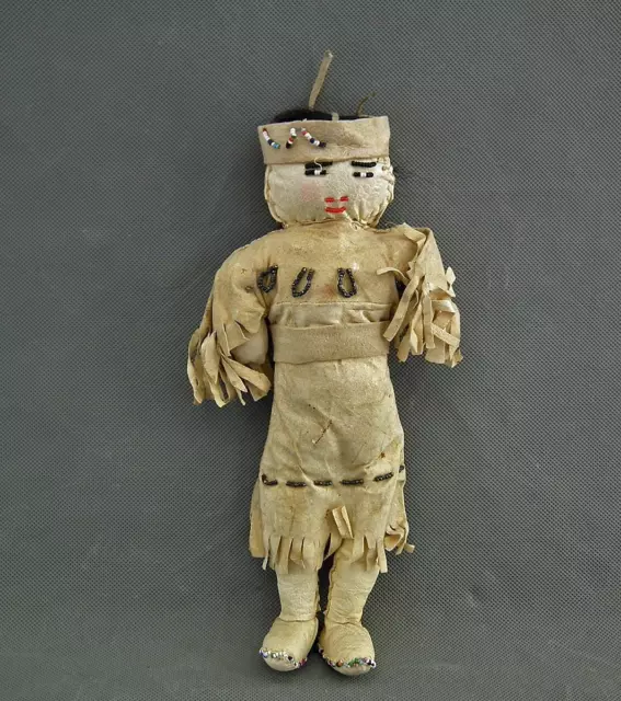 Antique Native American Indian Beaded Boy Doll