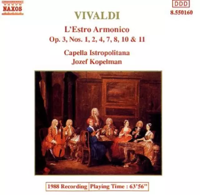 Vivaldi: L'Estro Armonico, Op.3, Nos. 1,2,4,7,8,10 & 11 various 1989 CD