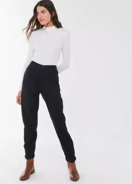 BDG Urban Outfitters Black Denim Mom Jeans High Rise NWT Womens Size 30