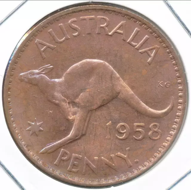 Australia 1958(p) One Penny 1d Elizabeth II - Uncirculated
